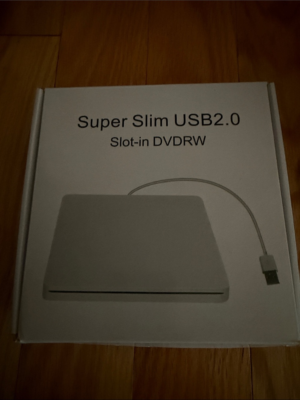 Portable Super Slim USB2.0 Slot-In DVDRW External Drive - White